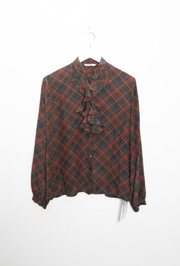 Ruffled Tricolor Blouse - 8