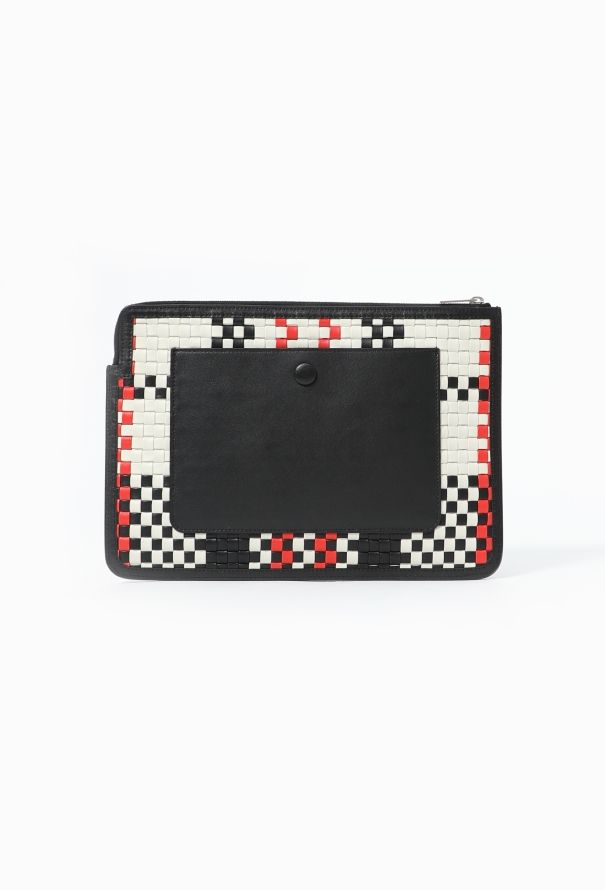 Céline Tricolor Woven Clutch - 3
