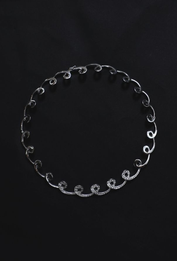 Vintage Fine Jewelry Mathon 18K Gold and Diamond Necklace - 1