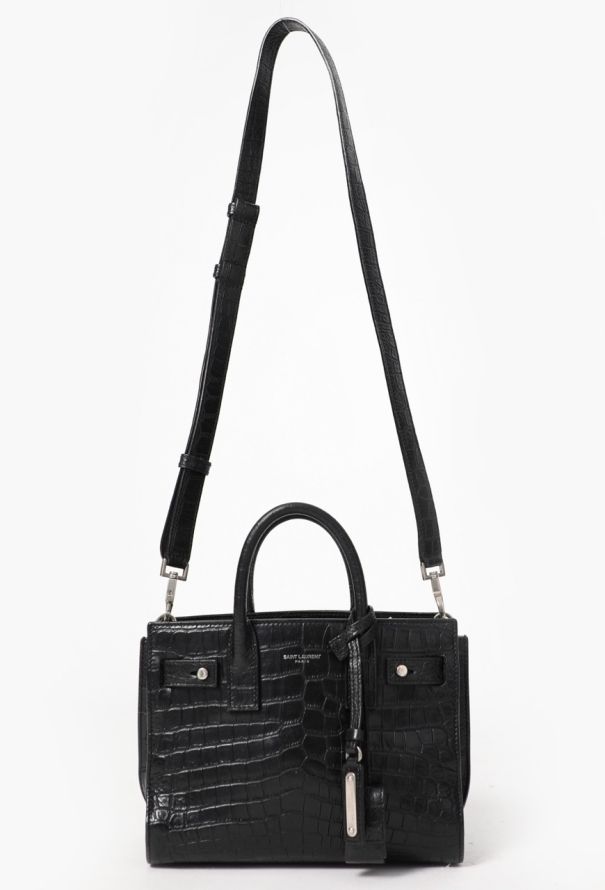 Saint Laurent Crocodile Embossed Nano Sac de Jour - 2