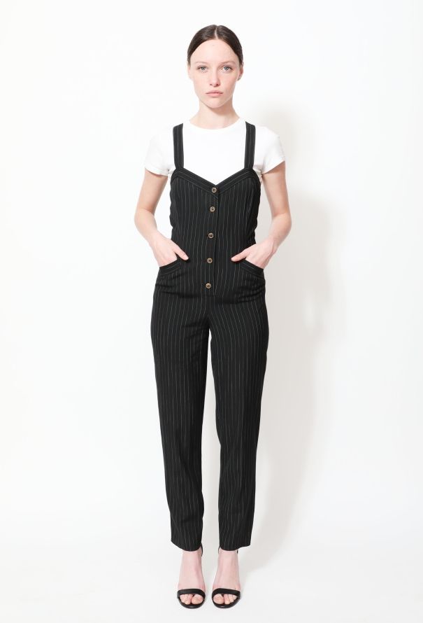 Jean Paul Gaultier Early 2000s Pinstripe Crêpe Jumpsuit - 1