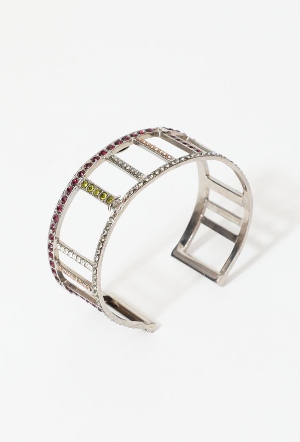 Chanel 1998 Metallic Embellished 'CC' Cuff - 8