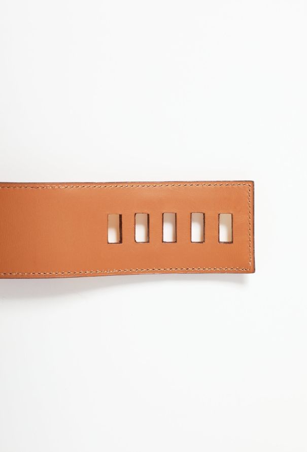 Hermès 1995 Rouge Courchevel 'Collier de Chien' Belt - 6
