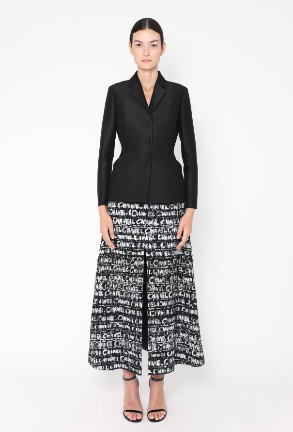 Chanel STUNNING Pre-Fall 2023 Dakar Hand-Painted Ribbon Skirt - 3
