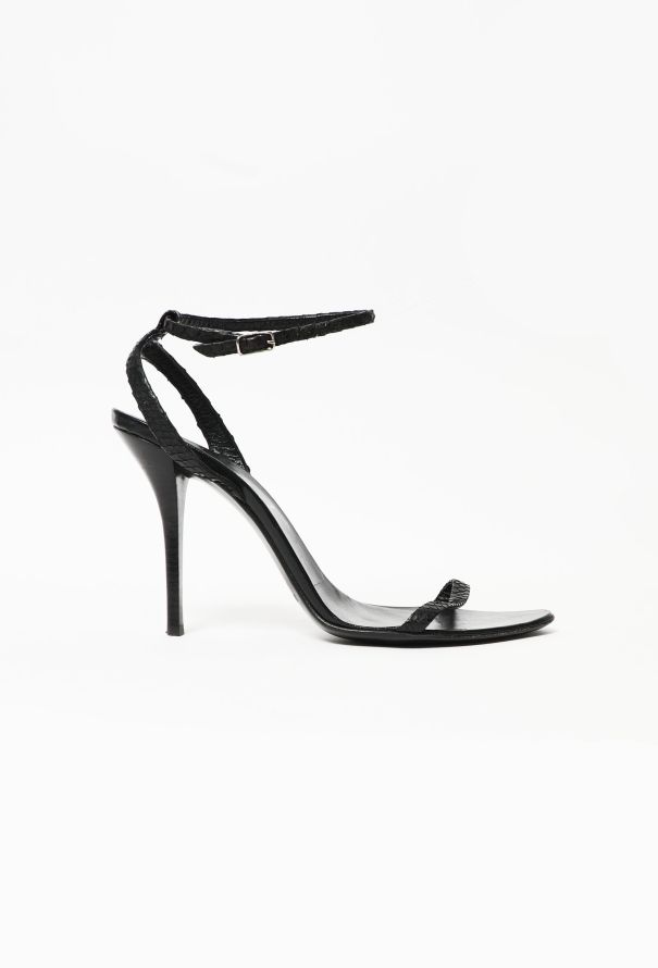 Helmut Lang Python Embossed Sandals - 1