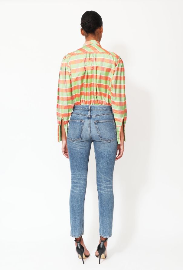 Exquisite Vintage Kenzo '70s Taffeta Lavallière Blouse - 3