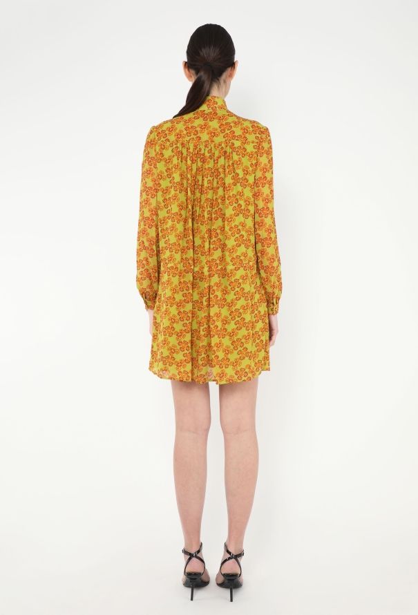 Saint Laurent S/S 2016 Chiffon Lavallière Dress - 4