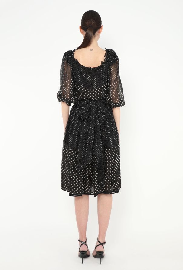 Valentino '70s Polka Dot Silk Dress - 4