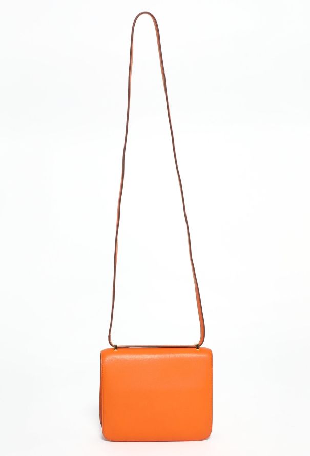 Hermès Orange H Swift Constance 18 - 3