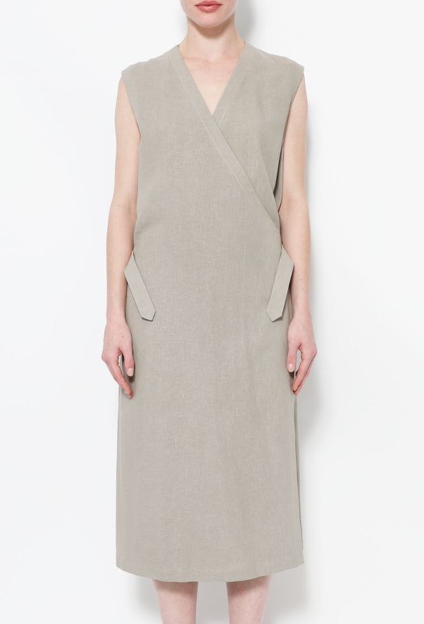 Hermès S/S 2002 MARGIELA Linen Wrap Dress - 3