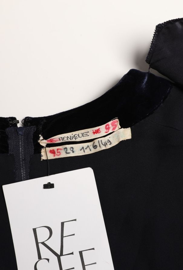 Chanel RARE 1995 Haute Couture Velvet Dress - 6