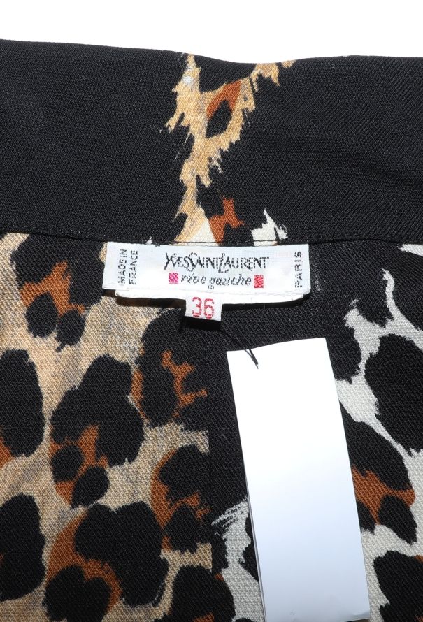 Saint Laurent F/W 1990 Leopard Print Blouse - 6