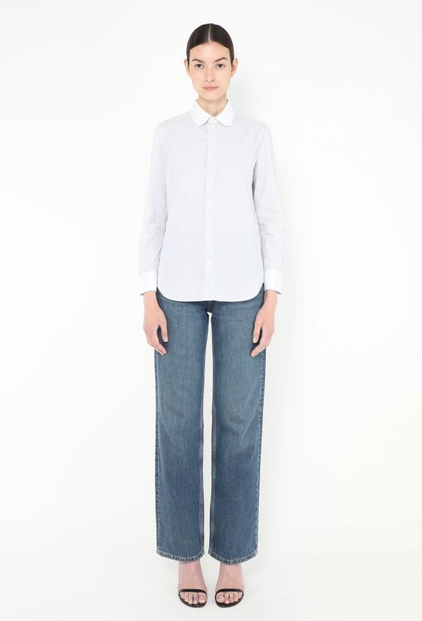 Céline Pinstripe Cotton Shirt - 4