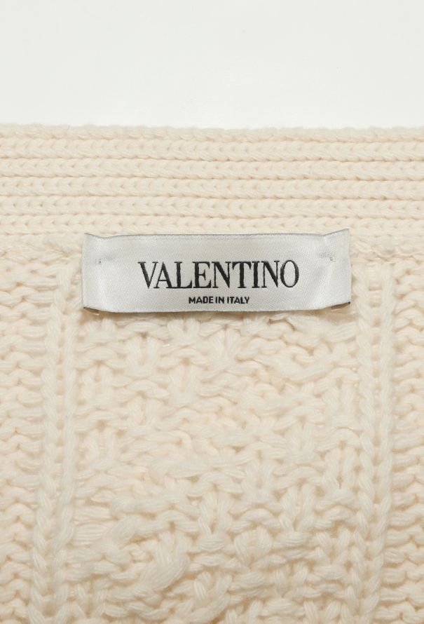 Valentino Cashmere Cable-Knit Cardigan - 5