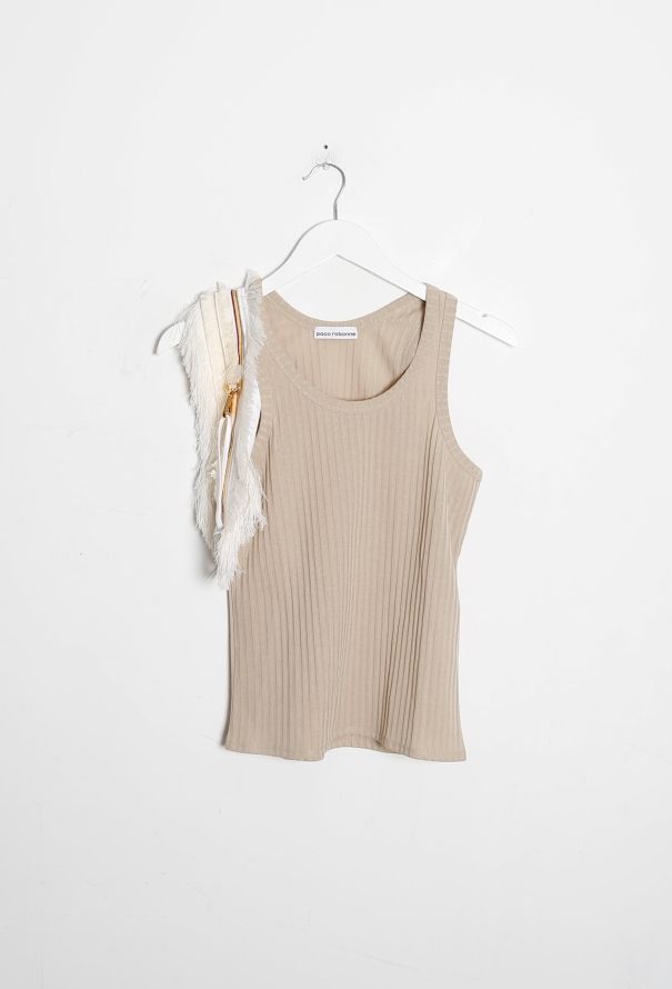 Paco Rabanne S/S 2016 Striped Fringe Trim Ensemble - 7