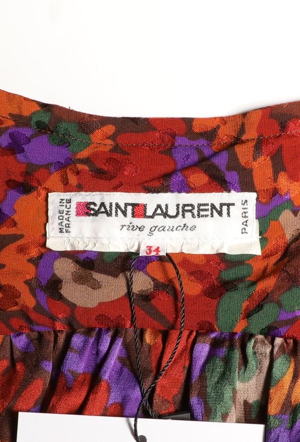 Saint Laurent '70s Printed Silk Dress - 5