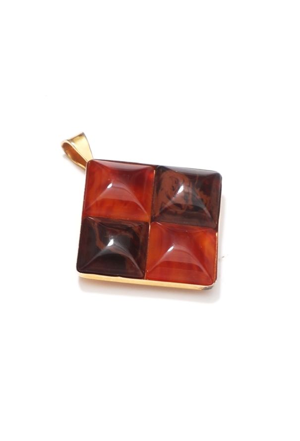 Exquisite Vintage 70s R. Scemama Amber Pendant - 4