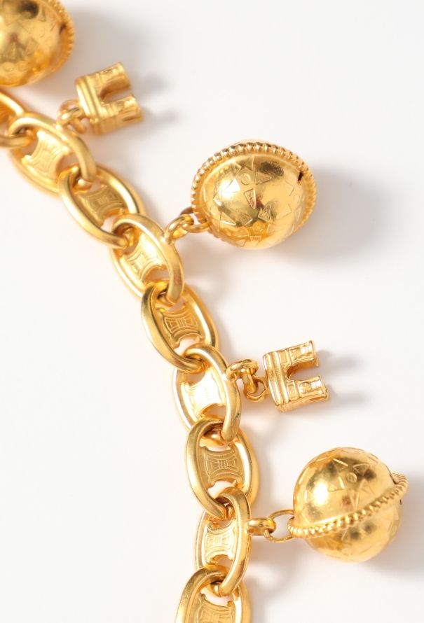 Céline 1989 Chainlink Triomphe Charm Belt - 2