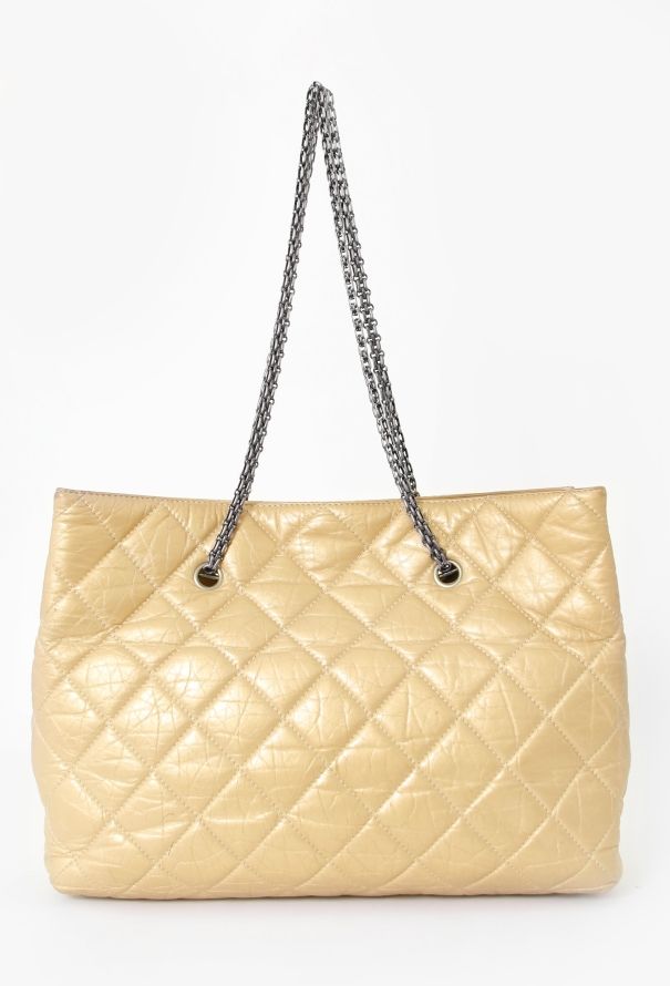 Chanel Metallic Quilted 2.55 Tote Bag - 3
