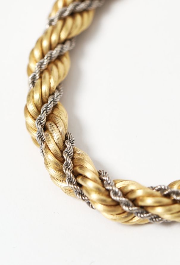 Vintage Fine Jewelry 1940s 18k Gold Interwoven Cord Bracelet - 7