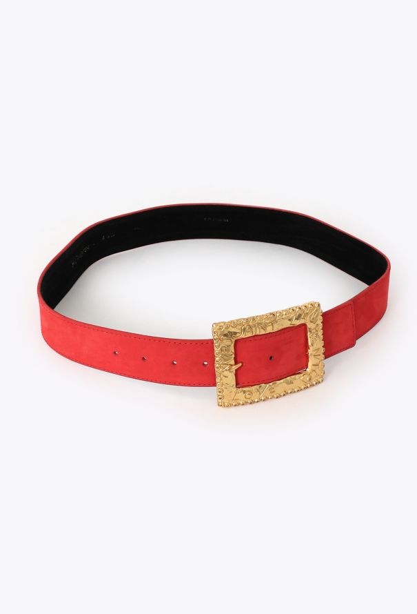 Saint Laurent Vintage Suede Hammered Love Belt - 3