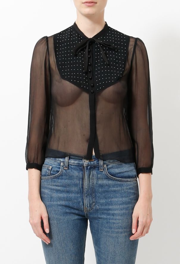 Chloé F/W 2005 Beaded Blouse - 5