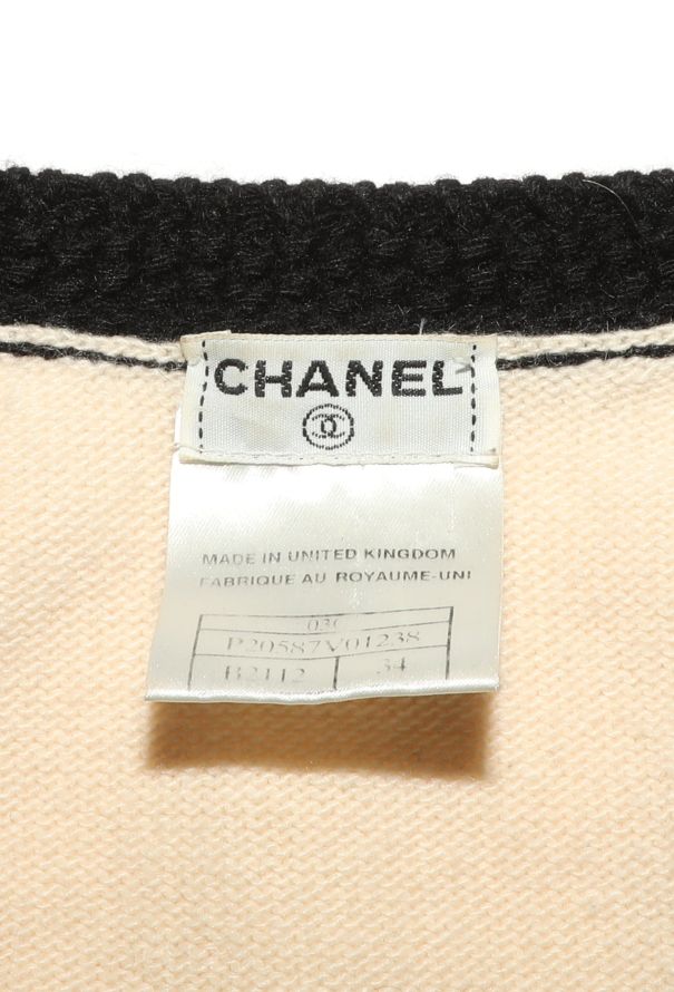 Chanel Woven Trim Cashmere Cardigan - 5