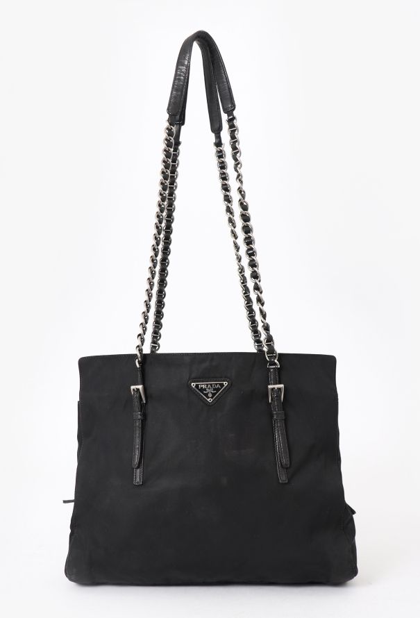 Prada Black Nylon Tote Bag - 1