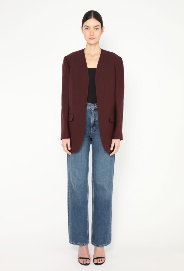 The Row F/W 2022 Fie Collarless Blazer - 4