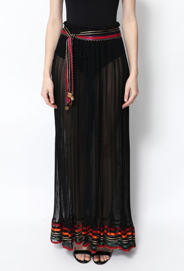Sant'Angelo '70s Pleated Boho Skirt - 1