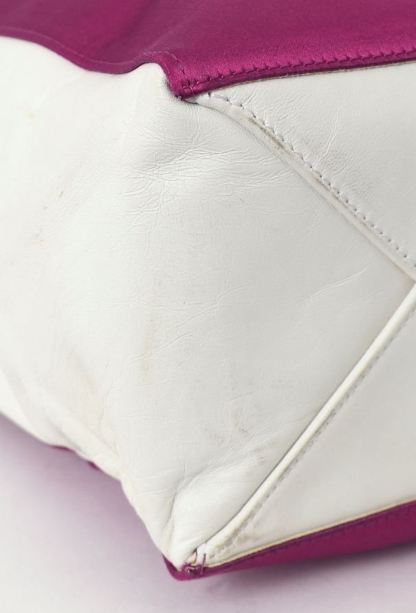 Céline Resort 2012 Fuchsia & White Vertical Tote Bag - 8