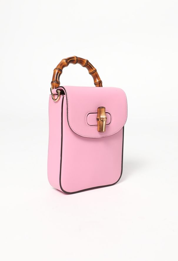 Gucci 2023 Pink Bamboo Mini Crossbody Bag - 3