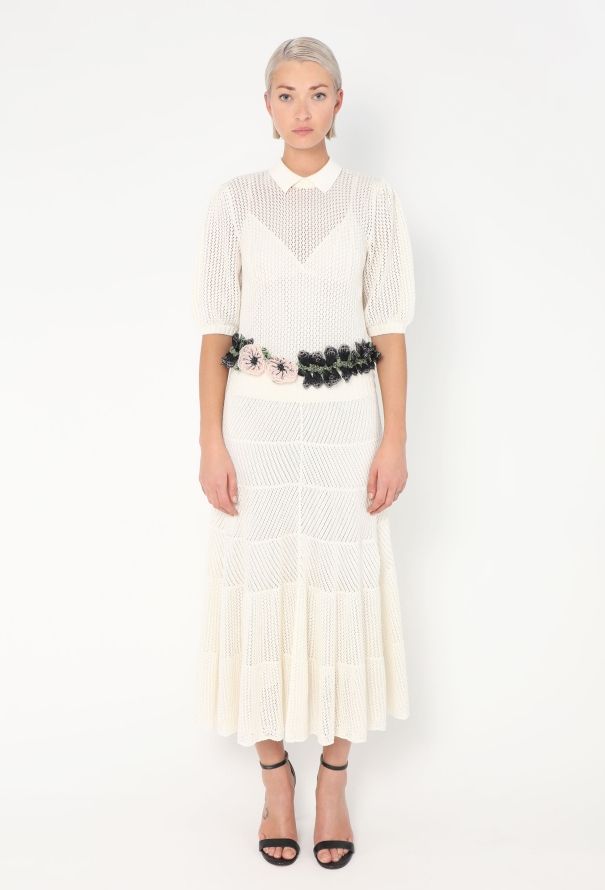 Valentino Resort 2015 Belted Pointelle Dress - 1