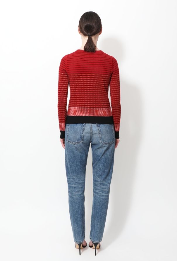 Chanel Metallic Striped 'CC' Knit Pullover - 3