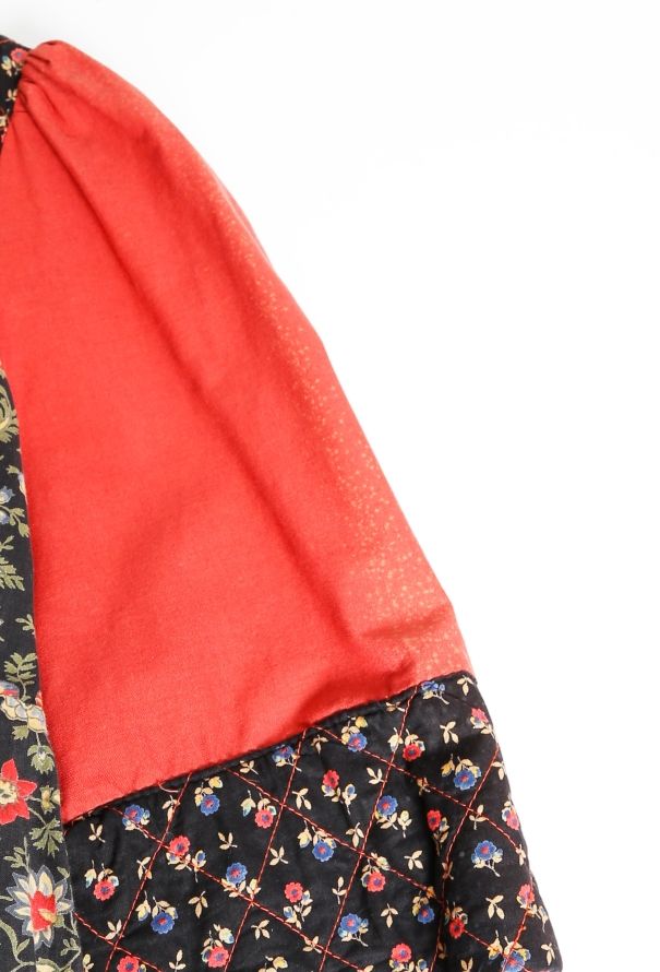 70s Floral Quilted Day Dress - 6