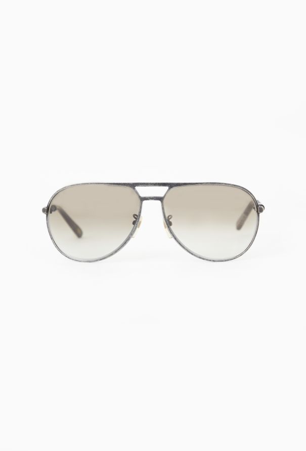Bottega Veneta Intrecciato Aviator Sunglasses - 1