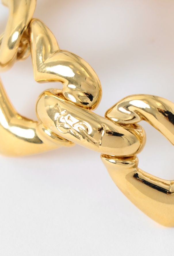Saint Laurent Early '90s Chainlink Heart Bracelet - 4