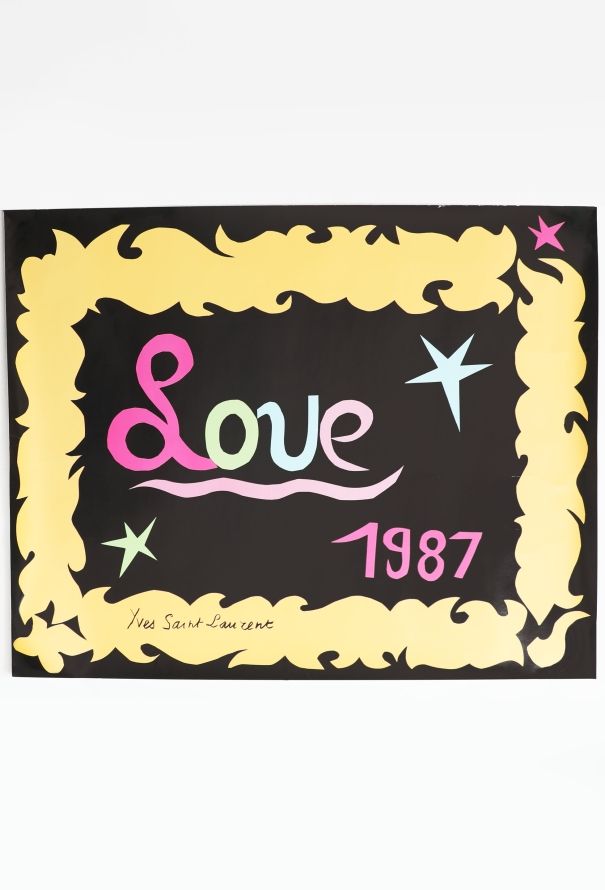 Saint Laurent Rare 1987 Love Poster, in Original Packaging - 1
