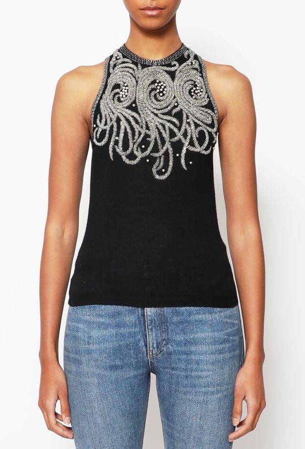 Balenciaga Embellished Cashmere Top - 1