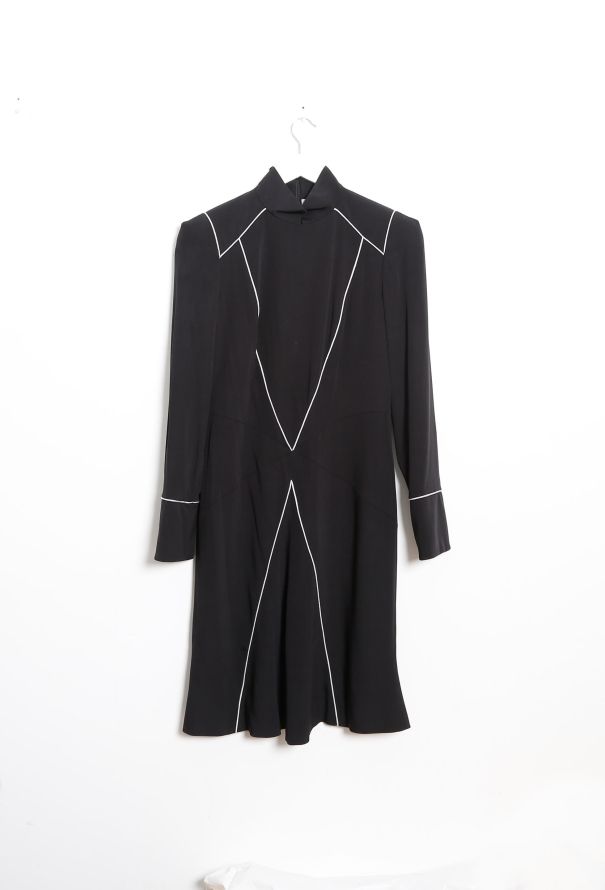 Thierry Mugler 1979 Couture Trimmed Midi Dress - 8