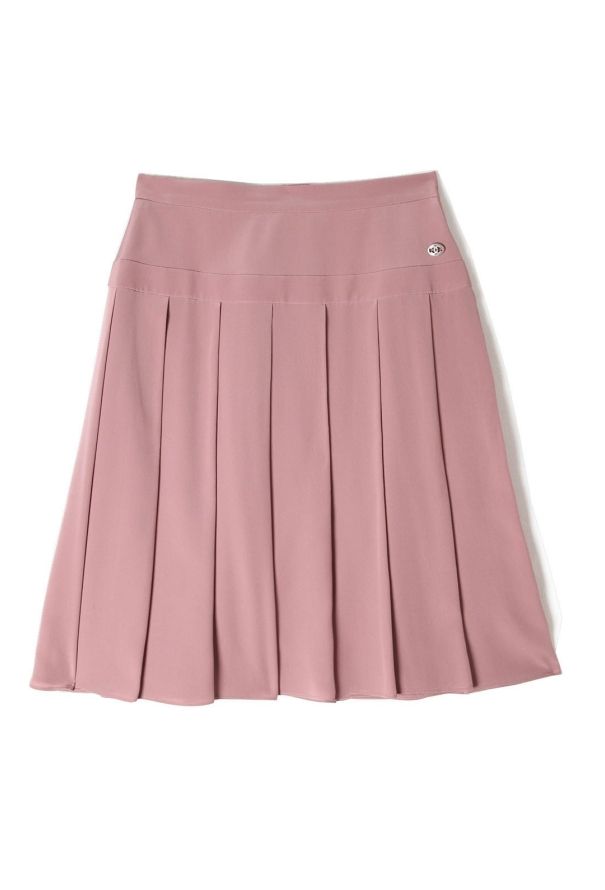 Chanel Mauve Pleated Silk Skirt - 5