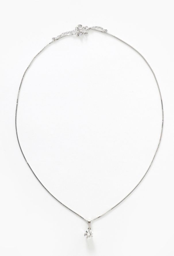 Vintage Fine Jewelry 18k White Gold & 1.45 Carats Diamond Necklace - 1