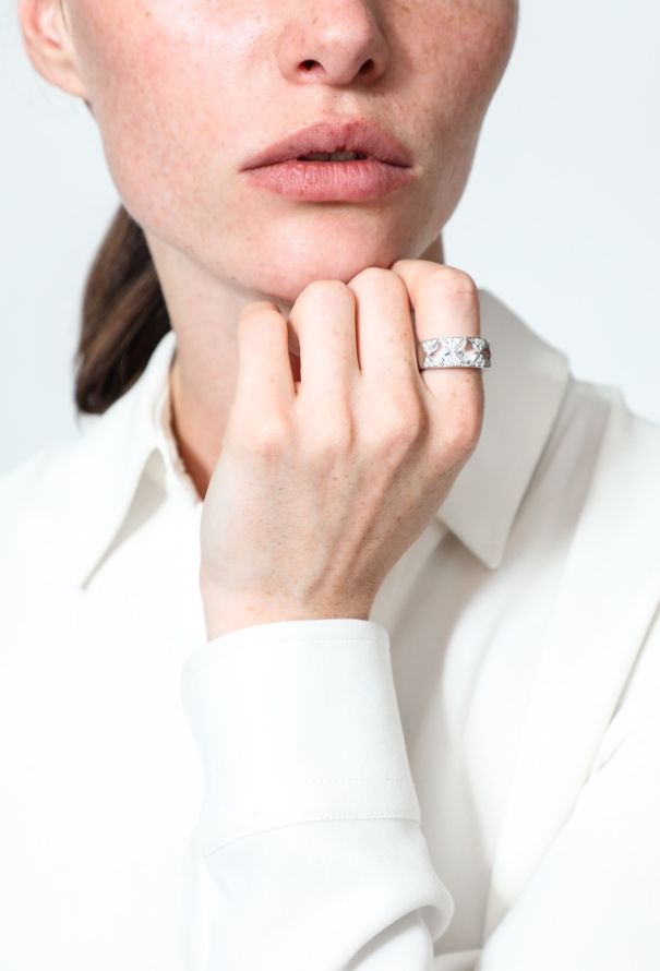 Vintage Fine Jewelry Mathon 18K Gold Moonstone & Diamond Ring - 4