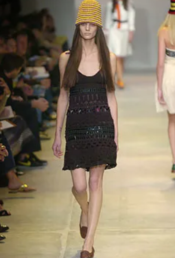 Prada S/S 2005 Embellished Crochet Dress - 2