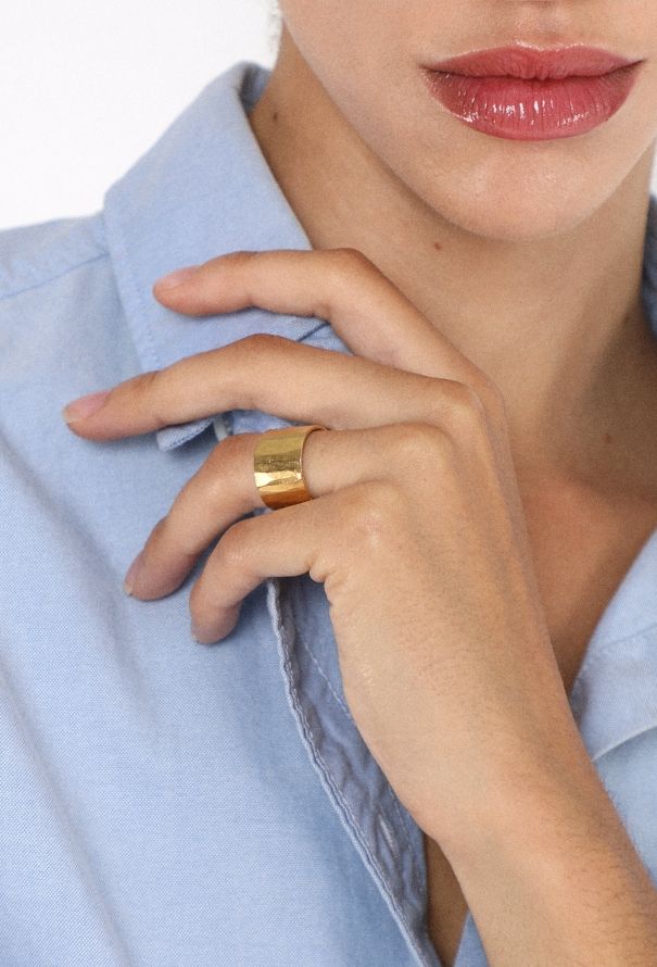 Vintage Fine Jewelry '70s Dihn Van 22K Yellow Gold Ring - 4