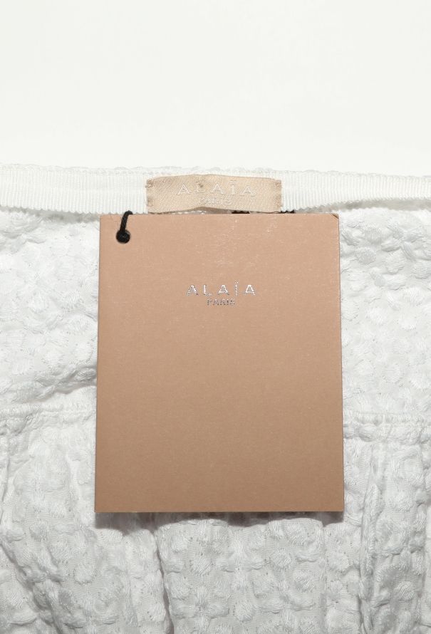 Alaïa Piqué Pleated Skater Skirt - 5