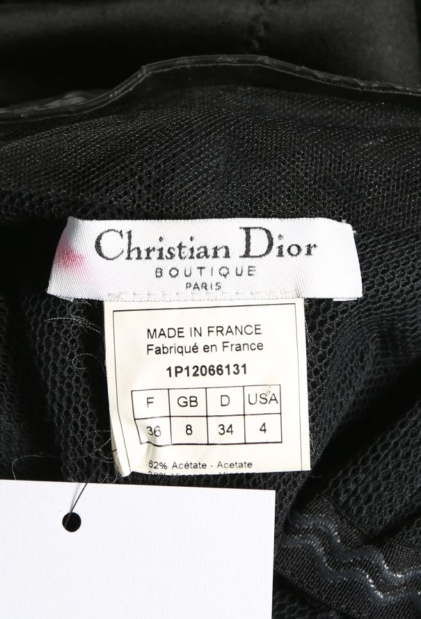 Dior 2001 Leather Trim Bustier Dress - 6