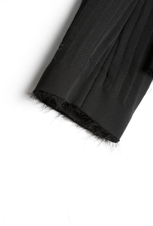 Saint Laurent Tom Ford Frayed Trim Silk Jacket - 8