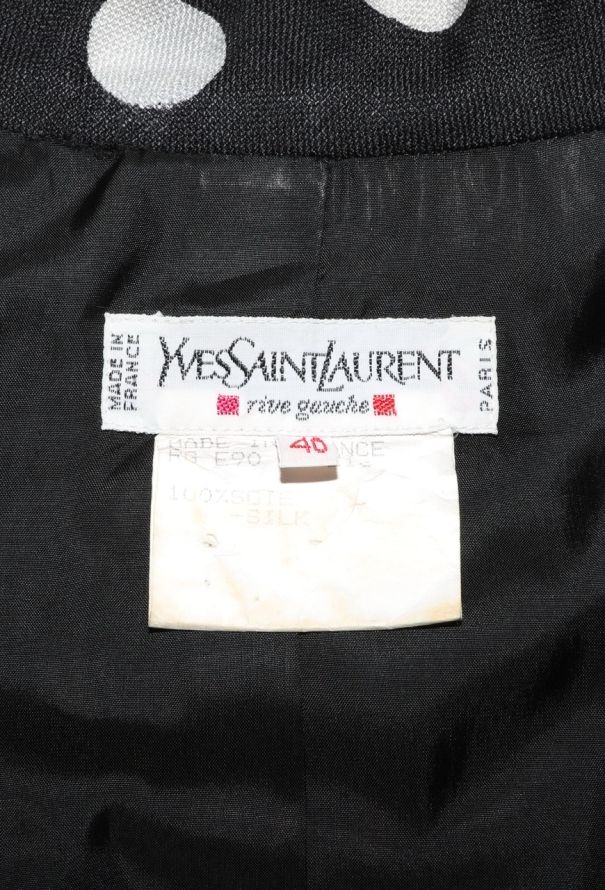 Saint Laurent 1990 Silk Polka Dot Blazer - 7