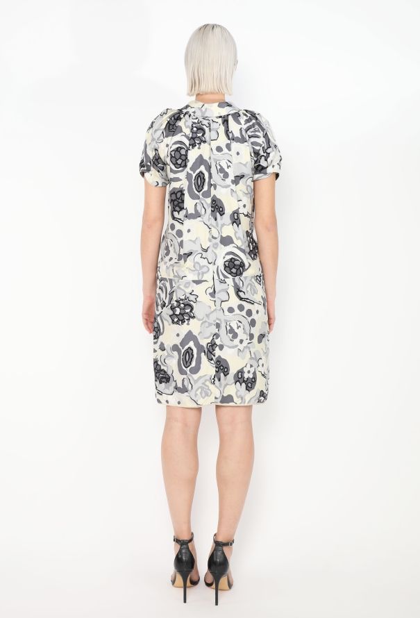 Balenciaga S/S 2008 Ruched Floral Silk Dress - 5